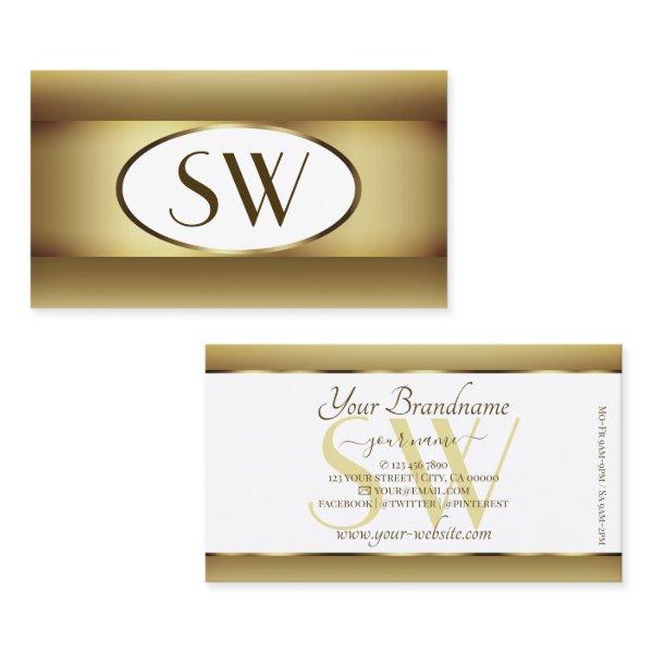 White Brown Ombre Monogram Dark Gold Decor Frame