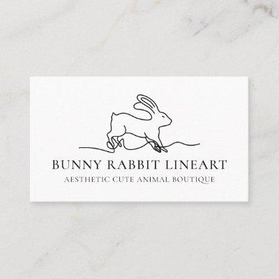 White Bunny Rabbit Line Art Baby Animal