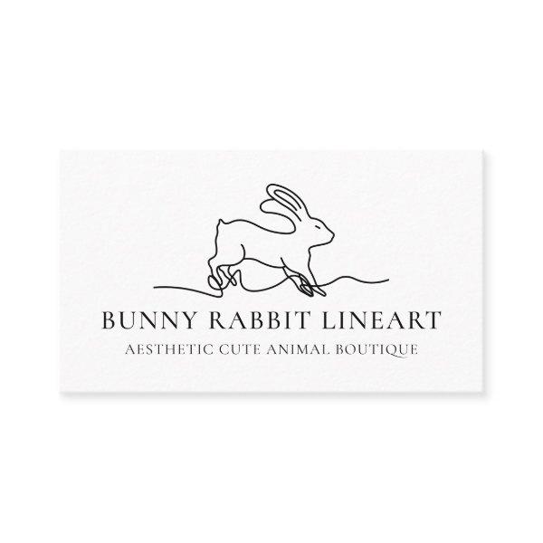 White Bunny Rabbit Line Art Baby Animal