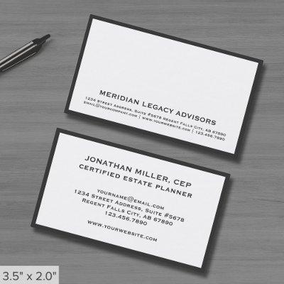 White  with Gray Border
