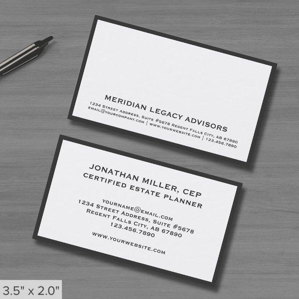 White  with Gray Border