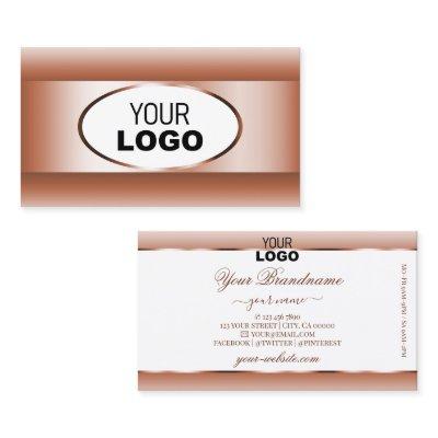 White Coral Shimmery Gradient with Oval Frame Logo