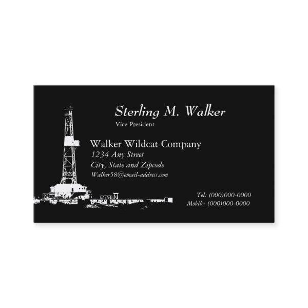 White Drilling Rig Silhouette