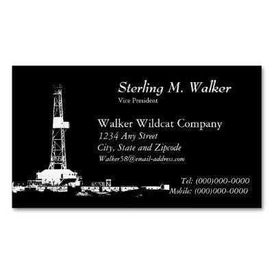 White Drilling Rig Silhouette  Magnet