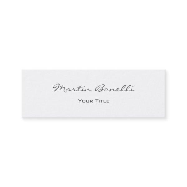 White Elegant Script Simple Trendy Professional Mini