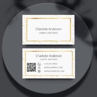 White gold elegant modern QR code