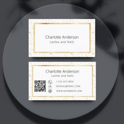 White gold elegant modern QR code