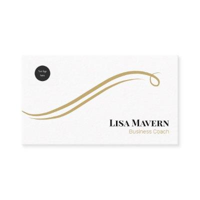 White & Gold Swirl Luxury