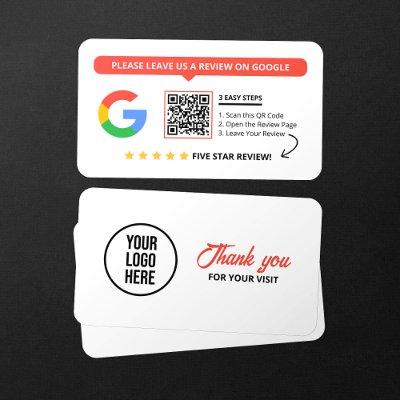 White Google Reviews QR Code Business Review Link