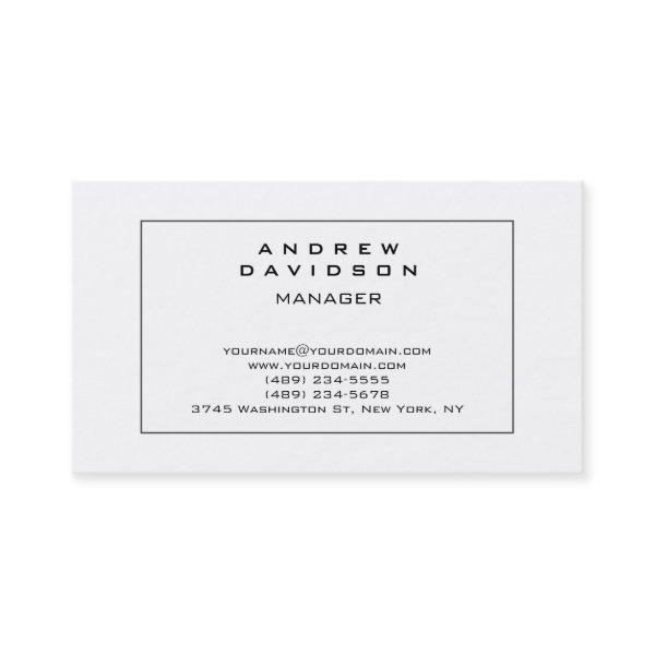 White Gray Border Pattern Plain