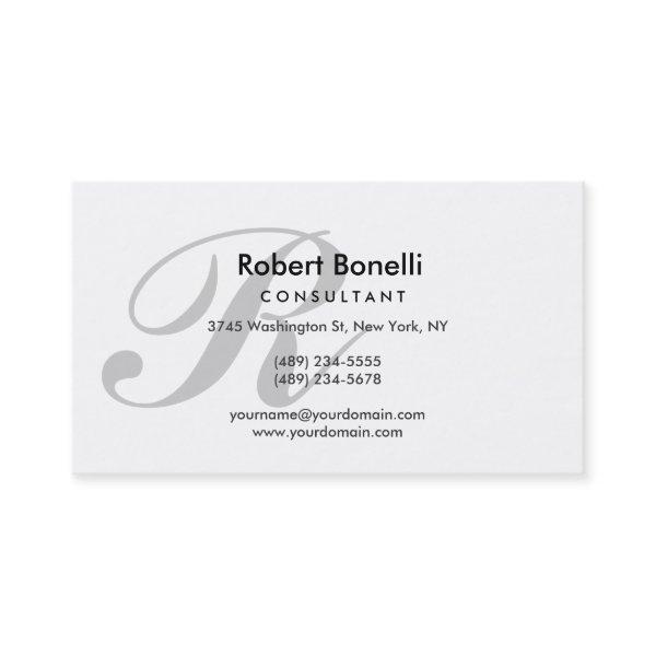 White Gray Monogram Consultant