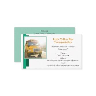 White Green Bus Driver Yellow School Bus