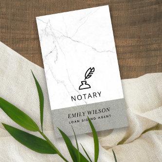 WHITE GREY MARBLE STONE TEXTURE FEATHE NIB NOTARY