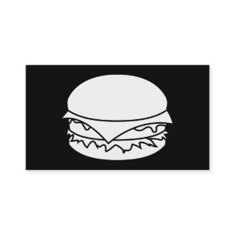 white hamburgers punch card