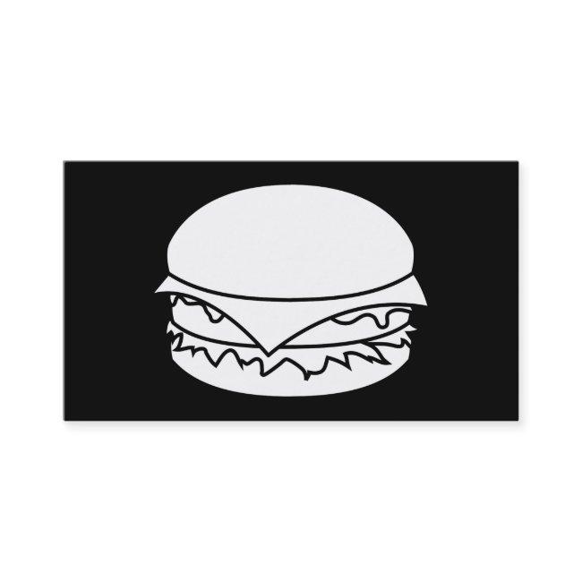 white hamburgers punch card
