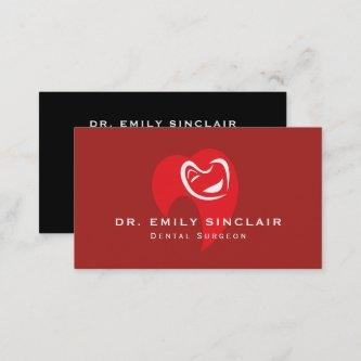 White Hearted Tooth Logo, Dentistry, Dentist