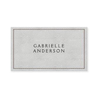 White Leather | Stitched