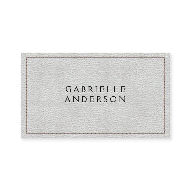 White Leather | Stitched