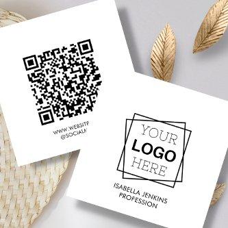 White | Logo | QR Code  Square