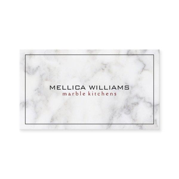 White Marble Black Border