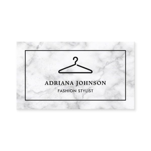 White Marble Black Clothes Hanger Fashion Stylist