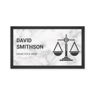 White Marble Black Justice Scale Lawyer Attorney