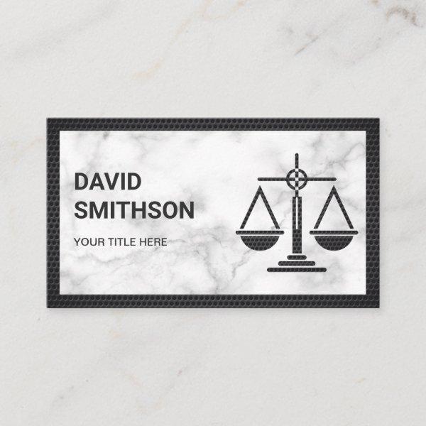 White Marble Black Justice Scale Lawyer Attorney