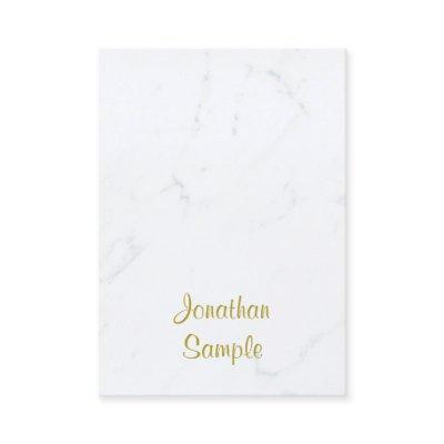 White Marble Gold Script Luxurious Template Modern