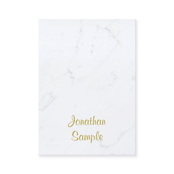 White Marble Gold Script Luxurious Template Modern