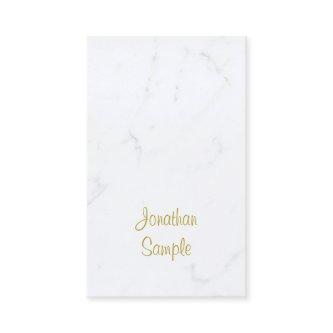 White Marble Gold Script Template Luxury Modern