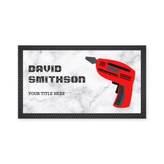 White Marble Hardware Power Tool Red Drill Machine