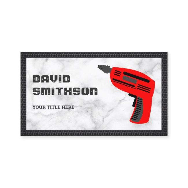 White Marble Hardware Power Tool Red Drill Machine