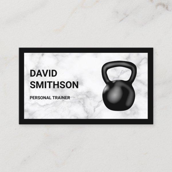 White Marble Kettlebell Fitness Personal Trainer