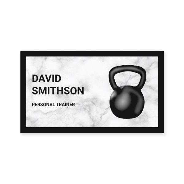 White Marble Kettlebell Fitness Personal Trainer