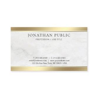 White Marble Modern Elegant Gold Simple Template