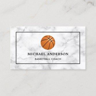 White Marble Sports Professional Basketball Coach