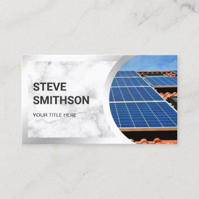 White Marble Steel Rooftop Solar Panels