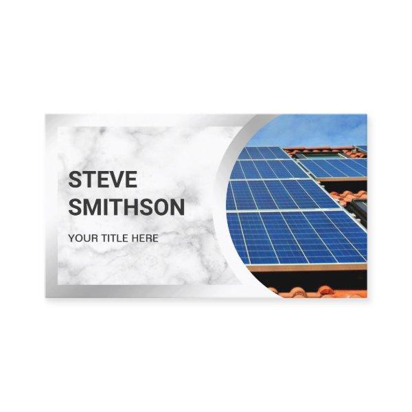 White Marble Steel Rooftop Solar Panels