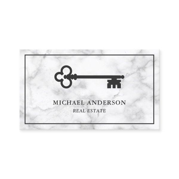White Marble Vintage Antique Key Real Estate