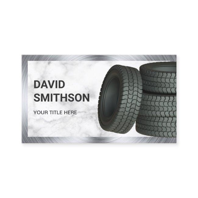 White Marble Wheel Alignment Car Tire Shop