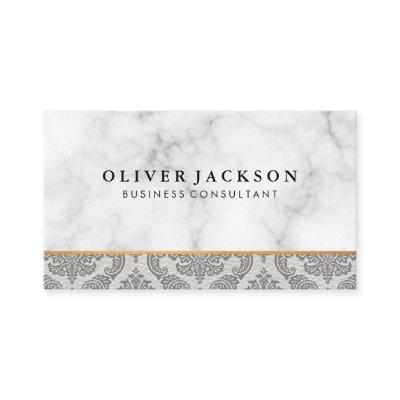 White Marble White Leather Damask Trim