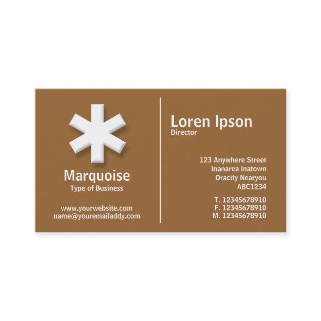 White Middle Rule Asterisk - Brown (996633)