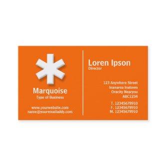 White Middle Rule Asterisk - Orange (FF6600)