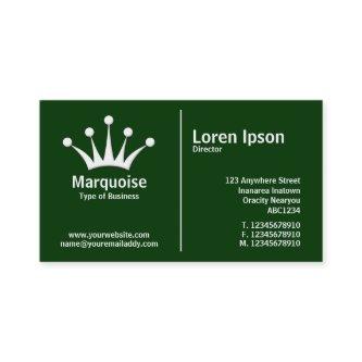 White Middle Rule (Crown) - Dark Green (003300)