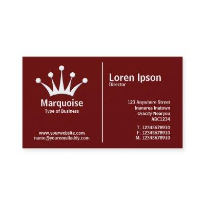 White Middle Rule (Crown) - Dark Maroon (660000)