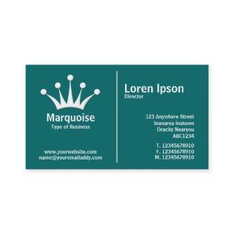 White Middle Rule (Crown) - Teal (006666)