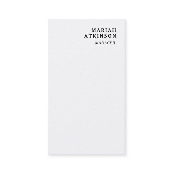 White Minimalist Elegant Personal Presentation