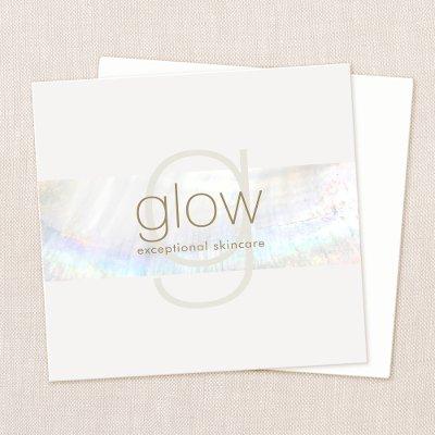 White Modern Elegant Monogram Seashell  Square