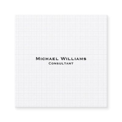 White Modern Trendy Checks Minimalist Professional Square