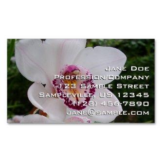White Orchid I Beautiful Tropical Flower  Magnet